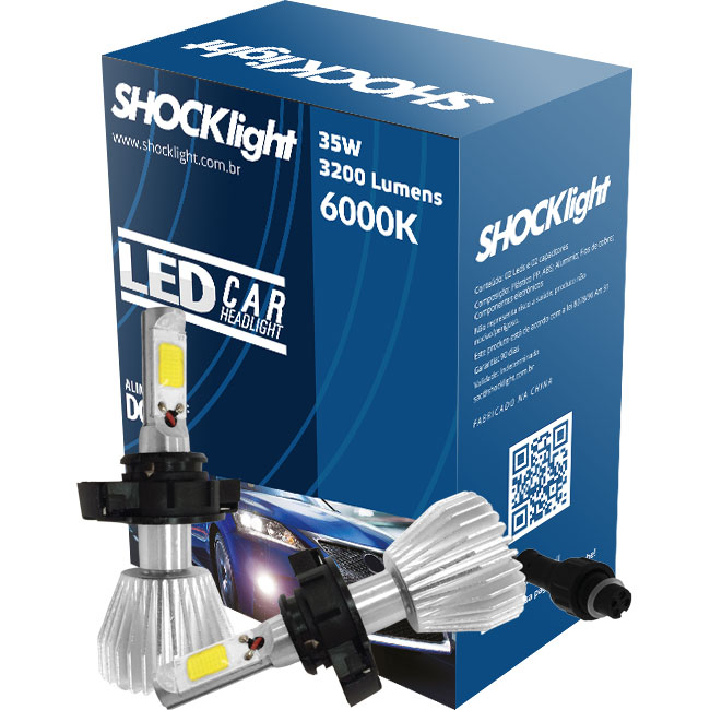 LEDCAR HEADLIGHT H16 6000K 12V 32W 3200LM - SHOCKLIGHT | Qualidade ...